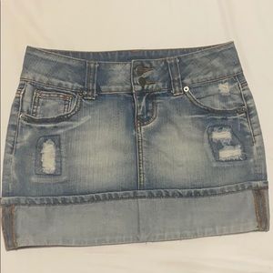 Juniors Jean Mini Skirt